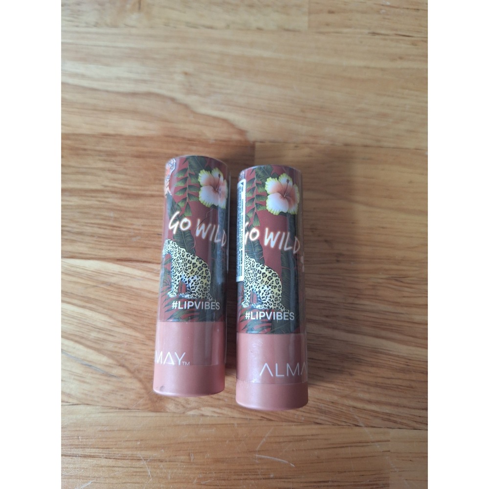 2 PK Almay Go Wild Lipvibes‎ Lipstick #120 Mocha Brown Matte Neutral